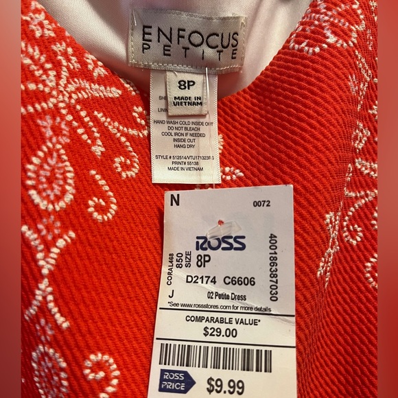 Orange and white dress - Picture 3 of 3